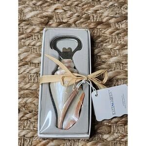 KATE ASPEN Conch Sea Shell Bottle Opener White Peach NEW in Box 4 1/4 inch Gift